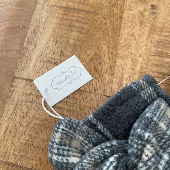 NWT Mudpie Gray Plaid Knot Warm Lined Glove Gift Set - Picture 3 of 6